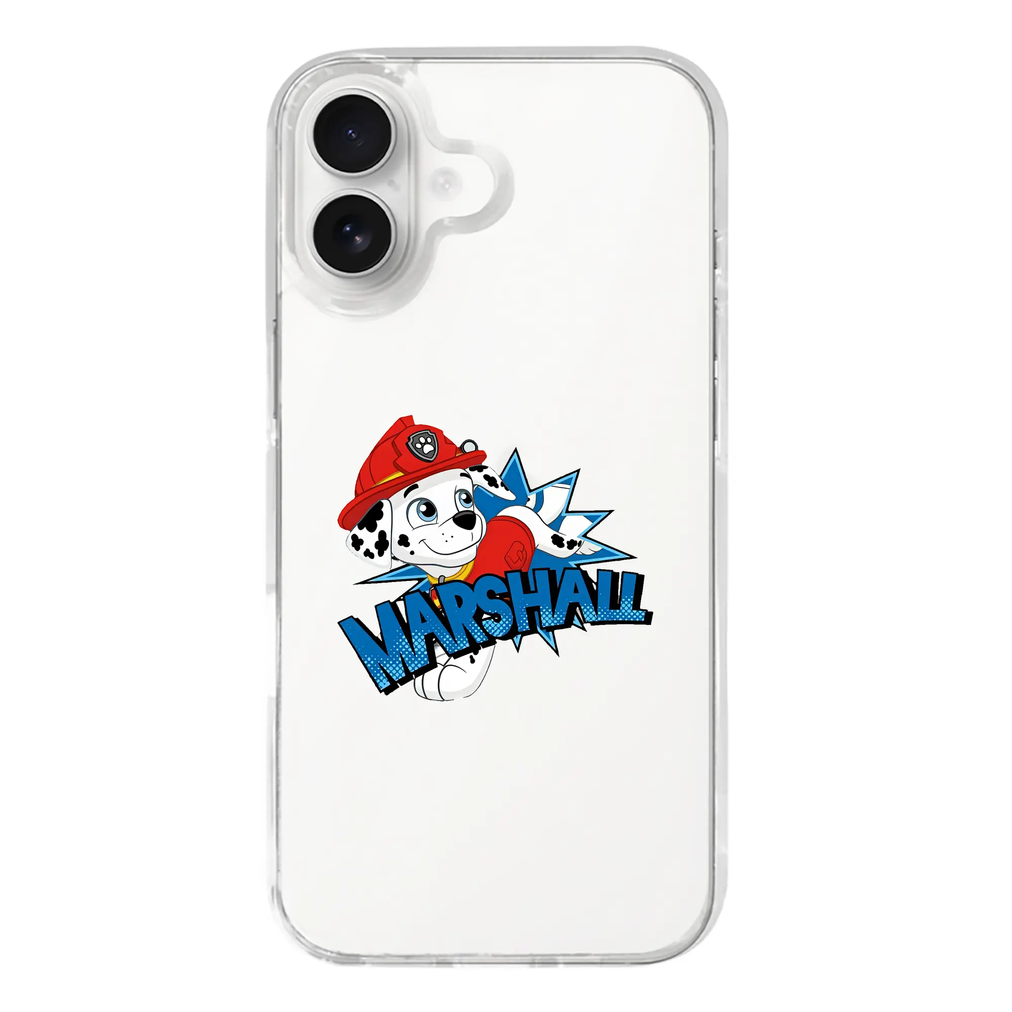 パウ・パトロール グッズ マーシャル - iPhone 17シリーズ 透明スマホケース – 薄型・耐衝撃・精密フィット保護カバー